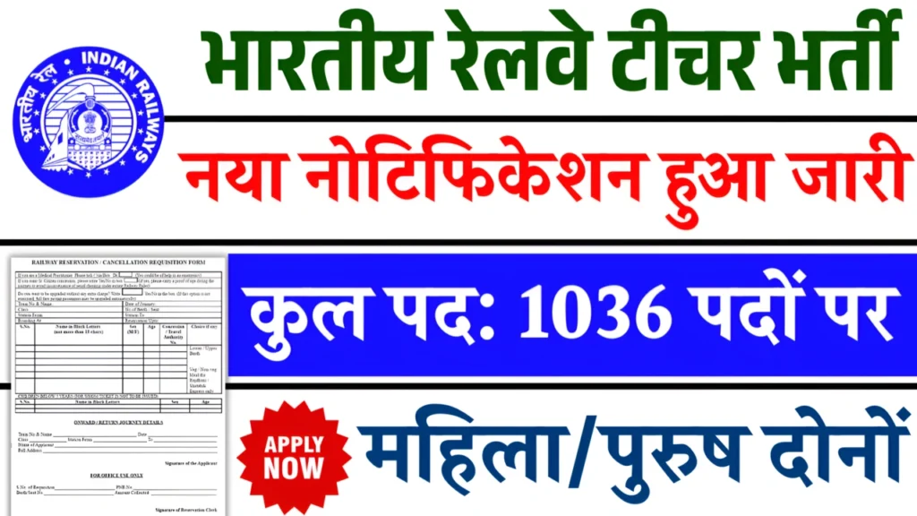 Railway Teacher New Vacancy