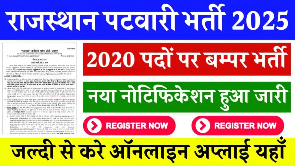 Rajasthan Patwari Vacancy
